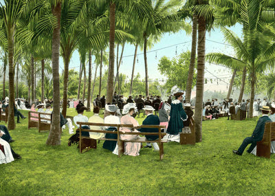 Cocoanut Grove at Royal Poinciana Palm Beach FL in 1907 Vintage Print (7 Sizes)