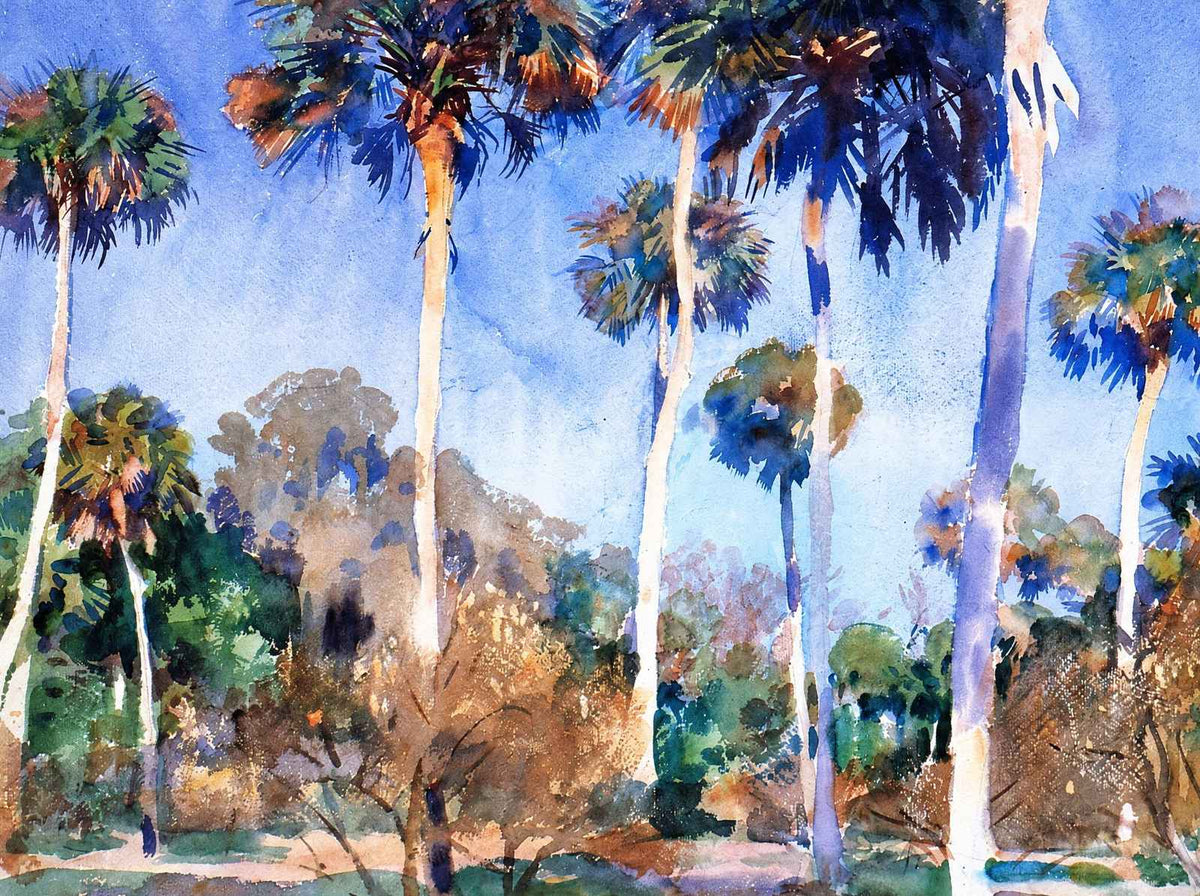 Palms 1917 Painting by John Singer Sargent Art Print (6 Sizes) - Retouched