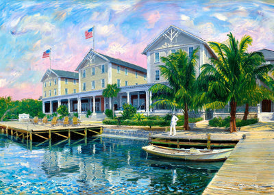 Palm Beach Hotel FL in 1907 Art Print (7 Sizes) - Reproduction