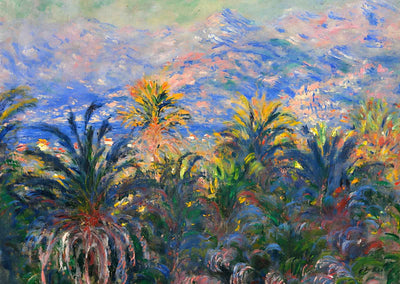 Palm Trees at Bordighera Art Print 1884 Painting by Claude Monet (6 Sizes)