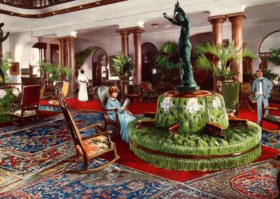 Parlor Tampa Bay Hotel in 1907 Vintage Print (7 Sizes) - Enhanced