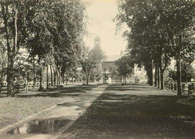 Park and Opera House Claremont NH in 1905 Vintage Print (7 Sizes)