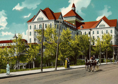 Park Hotel Hot Springs AR in 1906 Vintage Print (7 Sizes) - High Quality