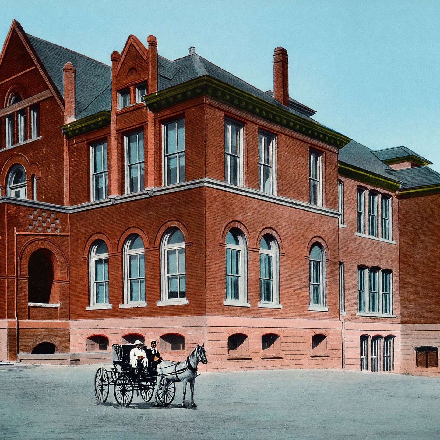 Paris High School Texas in 1907 Vintage Print (7 Sizes) - Archival Paper