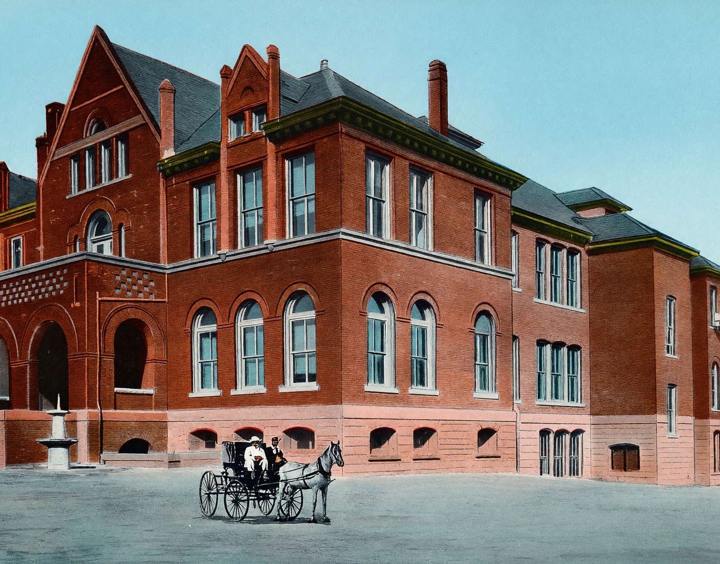 Paris High School Texas in 1907 Vintage Print (7 Sizes) - Archival Paper