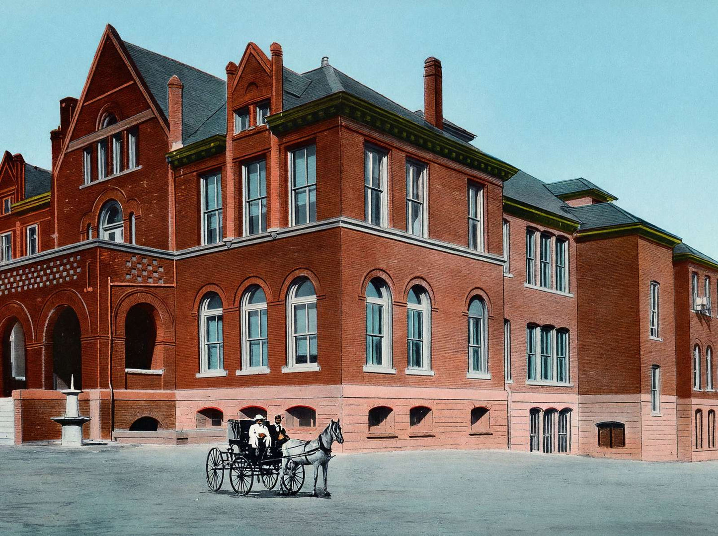 Paris High School Texas in 1907 Vintage Print (7 Sizes) - Archival Paper