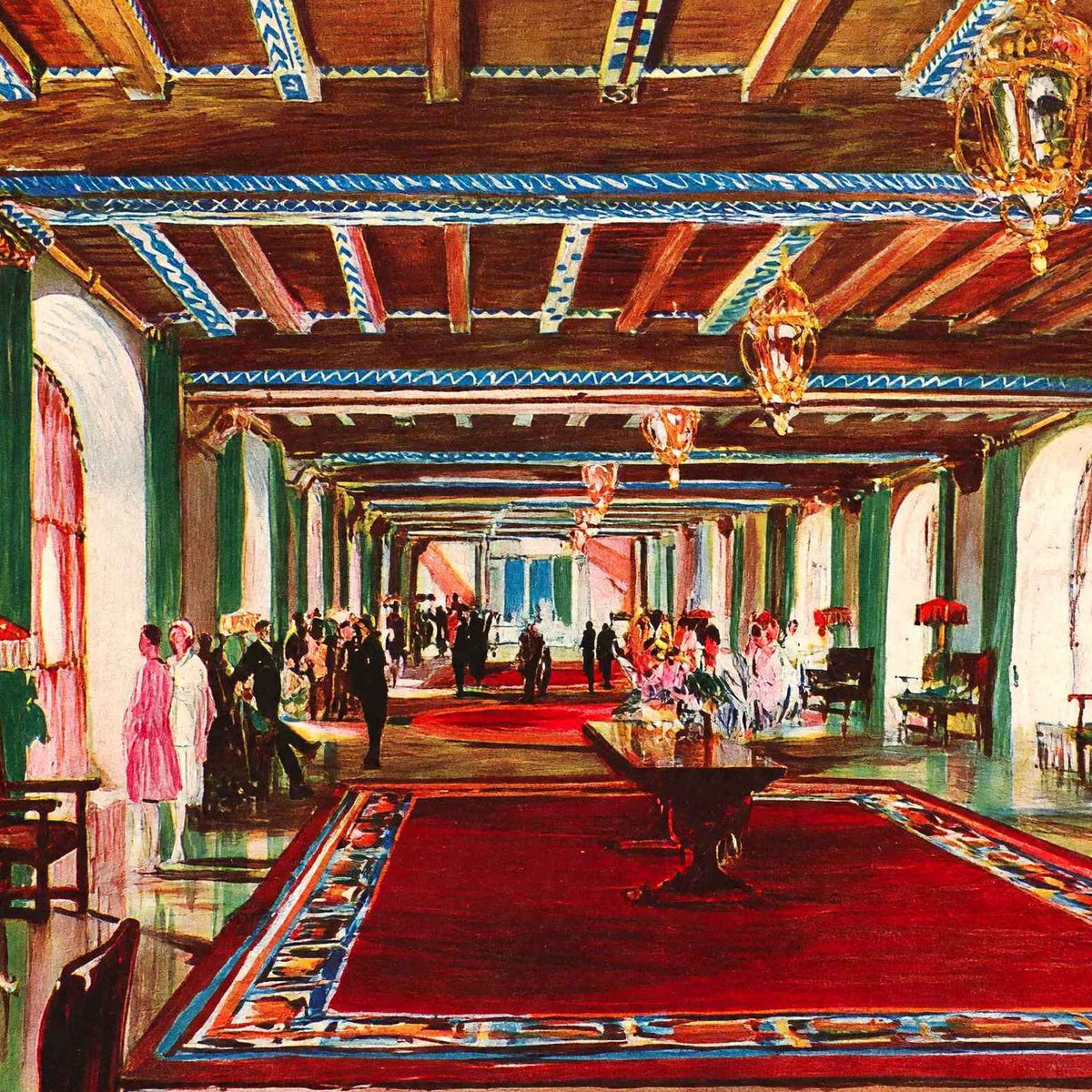 Passaggio Edgewater Beach Hotel Chicago Vintage Print (7 Sizes) - Reproduction