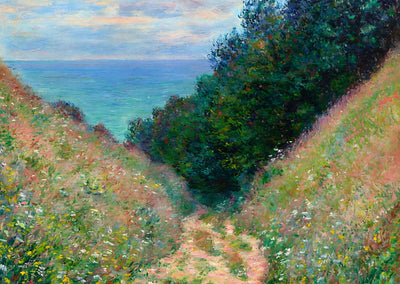 Path at La Cavee, Pourville Art Print 1882 Painting by Claude Monet (6 Sizes)