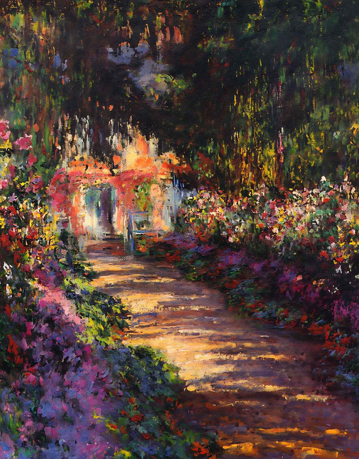 Pathway in Monet's Garden at Giverny (1901 - 1902) by Monet Art Print (6 Sizes)