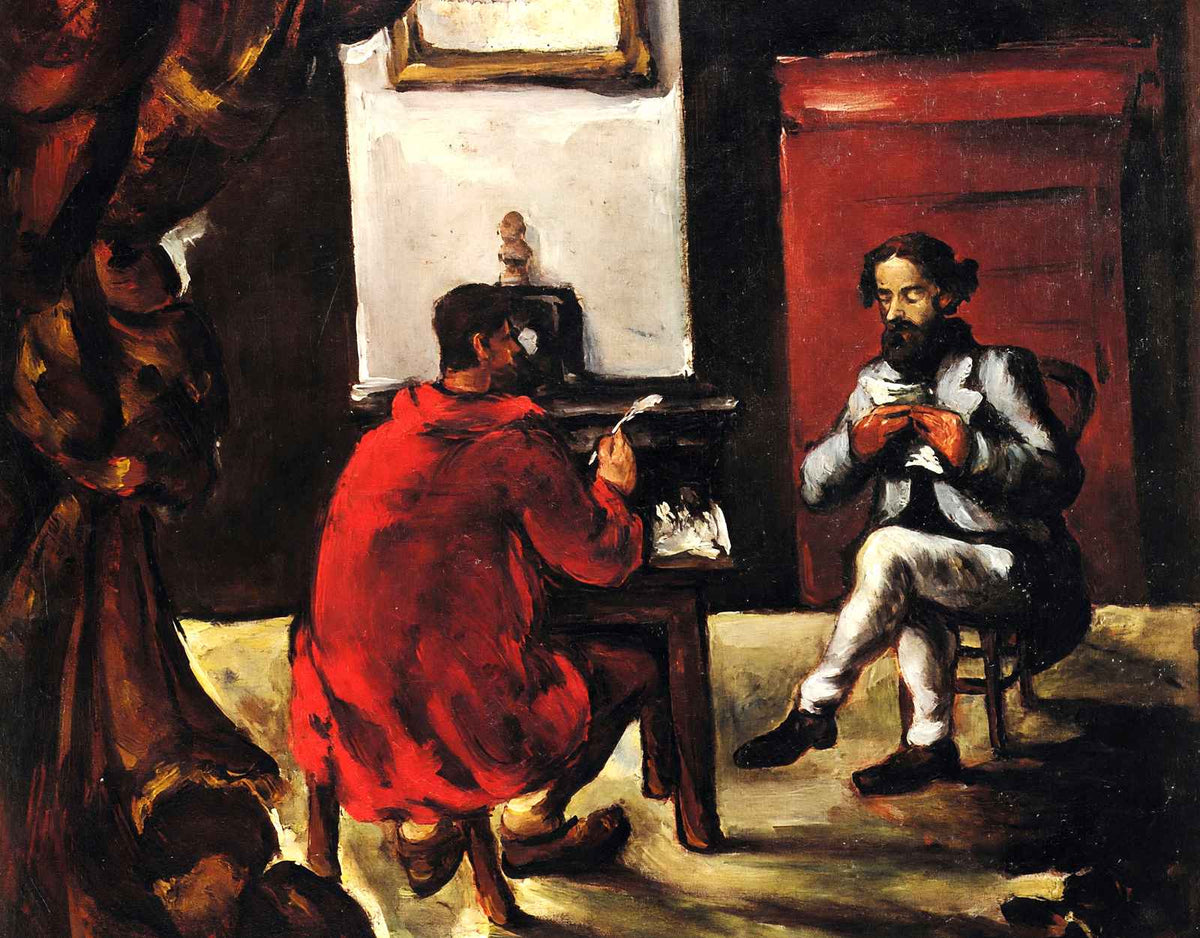 Paul Alexis Reading at Zola's House Art Print 1870 by Paul Cezanne (6 Sizes)