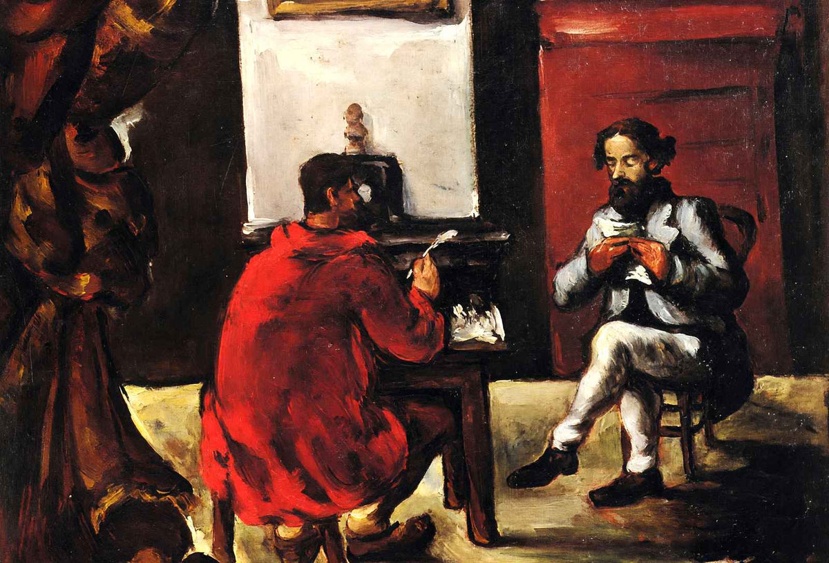 Paul Alexis Reading at Zola's House Art Print 1870 by Paul Cezanne (6 Sizes)