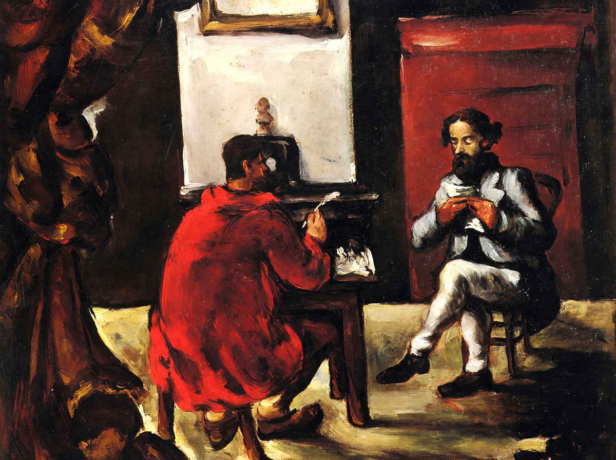 Paul Alexis Reading at Zola's House Art Print 1870 by Paul Cezanne (6 Sizes)