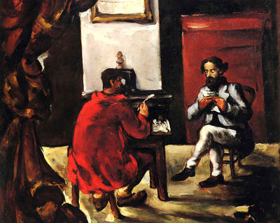 Paul Alexis Reading at Zola's House painting by Paul Cezanne (1870)