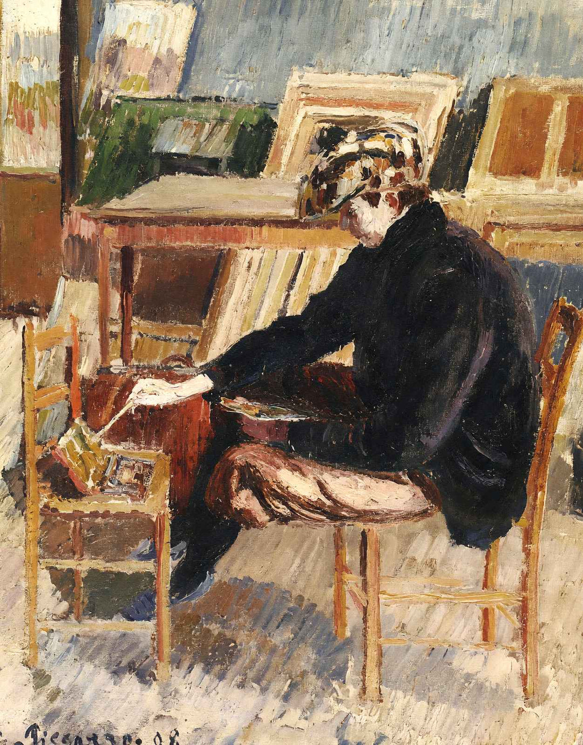 Paul, Study 1898 Painting by Camille Pissarro Art Print (6 Sizes) - Acid Free
