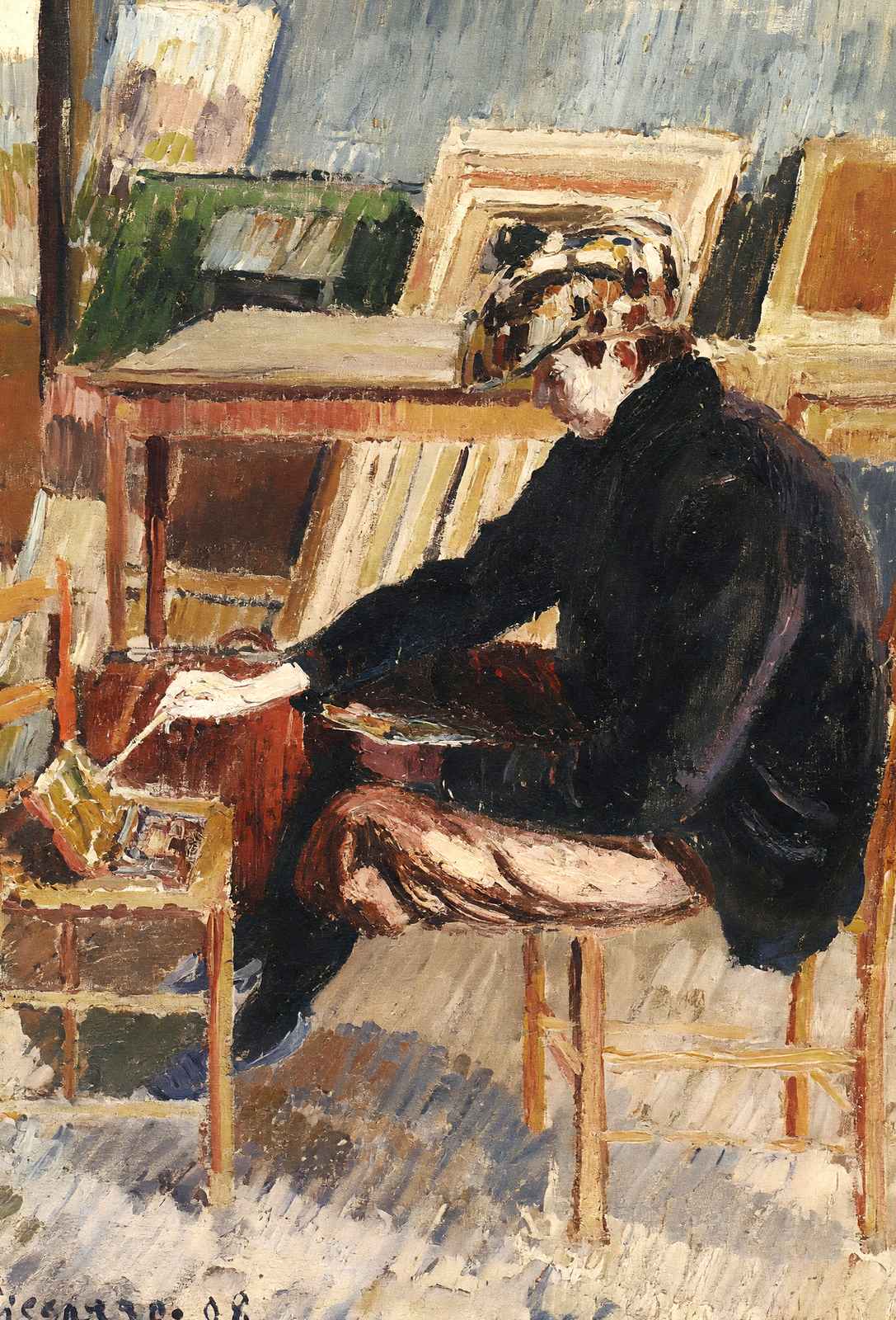 Paul, Study 1898 Painting by Camille Pissarro Art Print (6 Sizes) - Acid Free