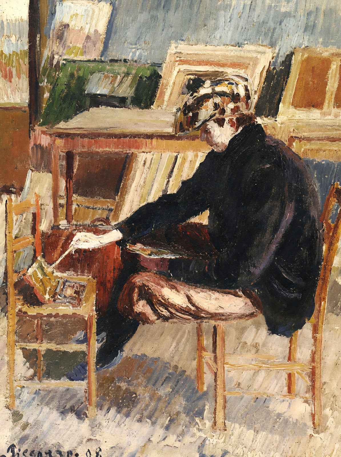 Paul, Study 1898 Painting by Camille Pissarro Art Print (6 Sizes) - Acid Free