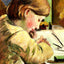 Paul Writing Painting by Camille Pissarro Art Print (6 Sizes) - High Quality