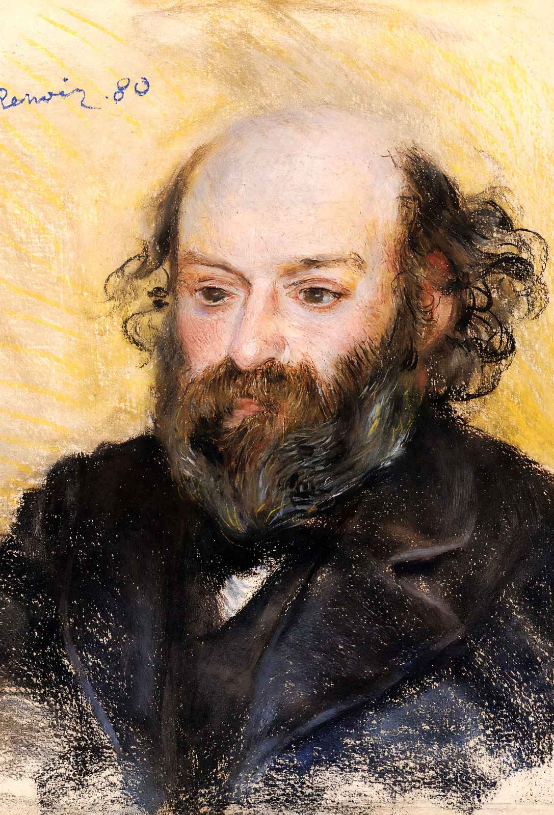 Paul Cezanne 1880 Painting by Pierre-Auguste Renoir Art Print (6 Sizes)