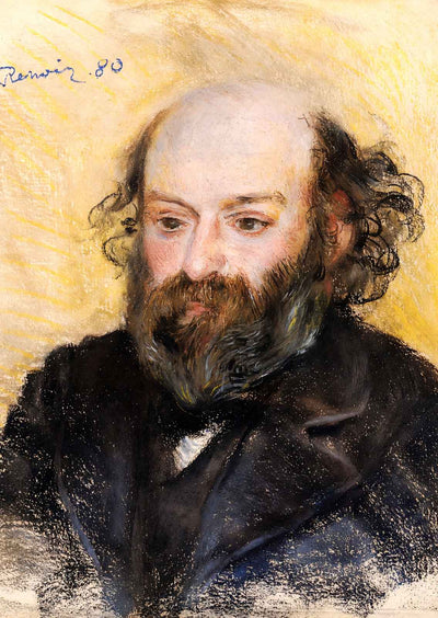 Paul Cezanne 1880 Painting by Pierre-Auguste Renoir Art Print (6 Sizes)