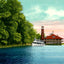 The Pavilion Silver Lake Akron in 1907 Vintage Print (7 Sizes) - Restored