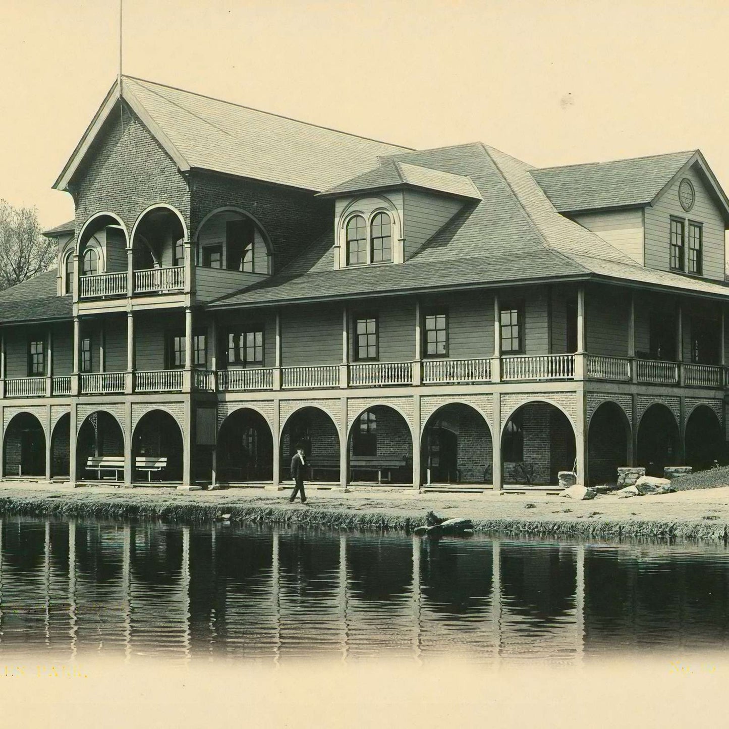 Pavilion at Phalen Park St Paul in 1906 Vintage Print (7 Sizes) - Acid Free