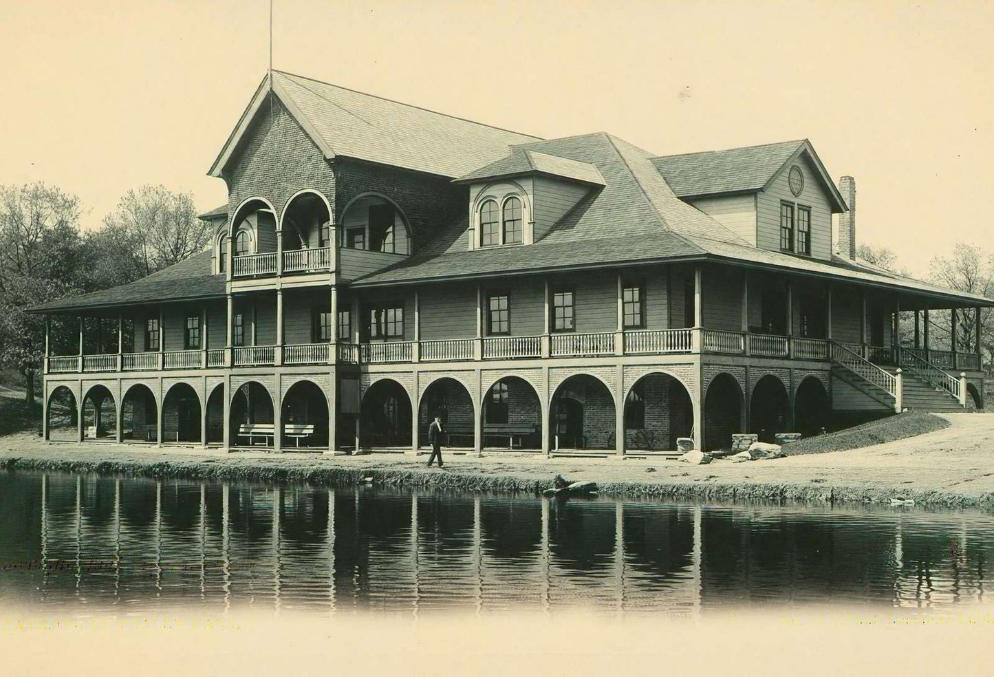 Pavilion at Phalen Park St Paul in 1906 Vintage Print (7 Sizes) - Acid Free