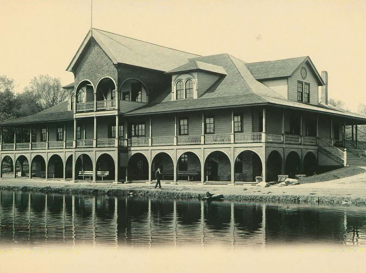 Pavilion at Phalen Park St Paul in 1906 Vintage Print (7 Sizes) - Acid Free