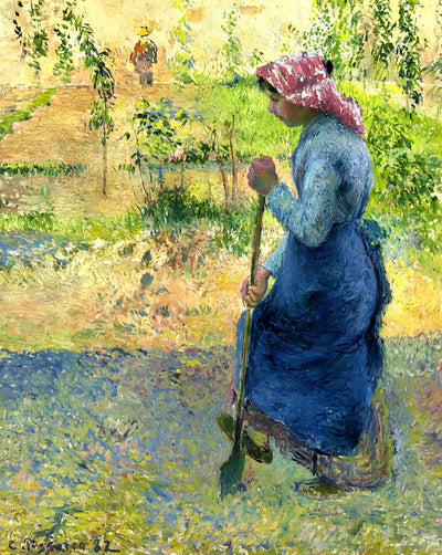 Paysanne Couchant painting by Camille Pissarro (1882)