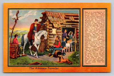 The Akransas Traveller, Edward Payson Washburn (Arkansas) Vintage Postcard