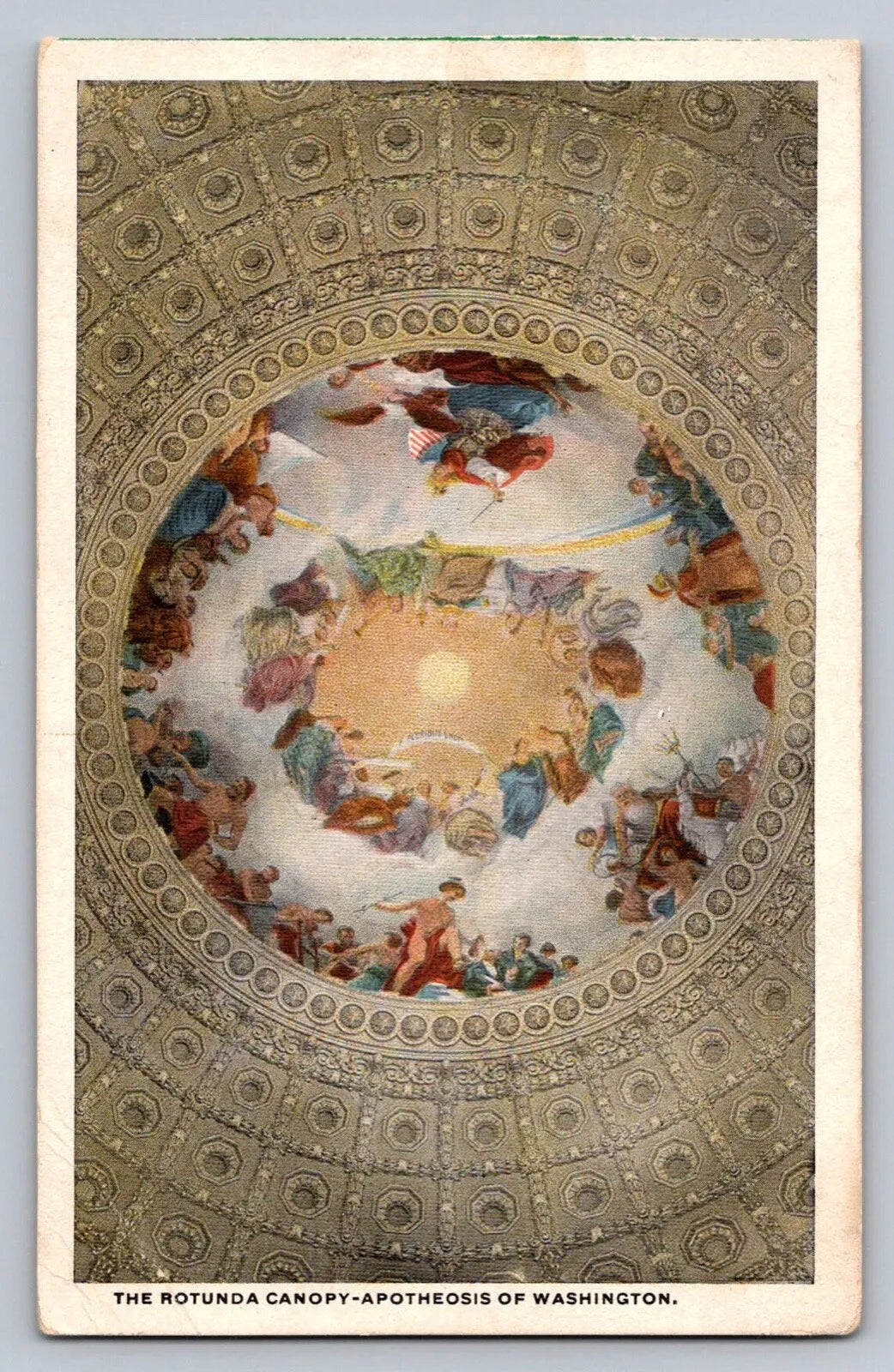 The Rotunda Canopy-apotheosis of Washington DC Vintage Postcard