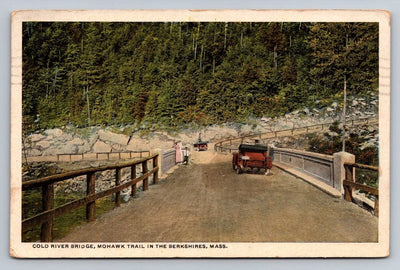 Cold River Brioge, Mohawk Trail in the Berkshires, Mass. Vintage Postcard