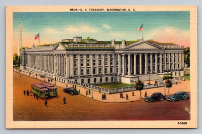 U. S. Treasury, Washington DC Vintage B. S. Reynolds Co Postcard