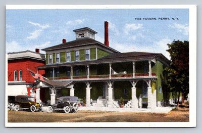 The Tavern. Perry, NY (New York) Vintage Commercialchrome Postcard - Wow!