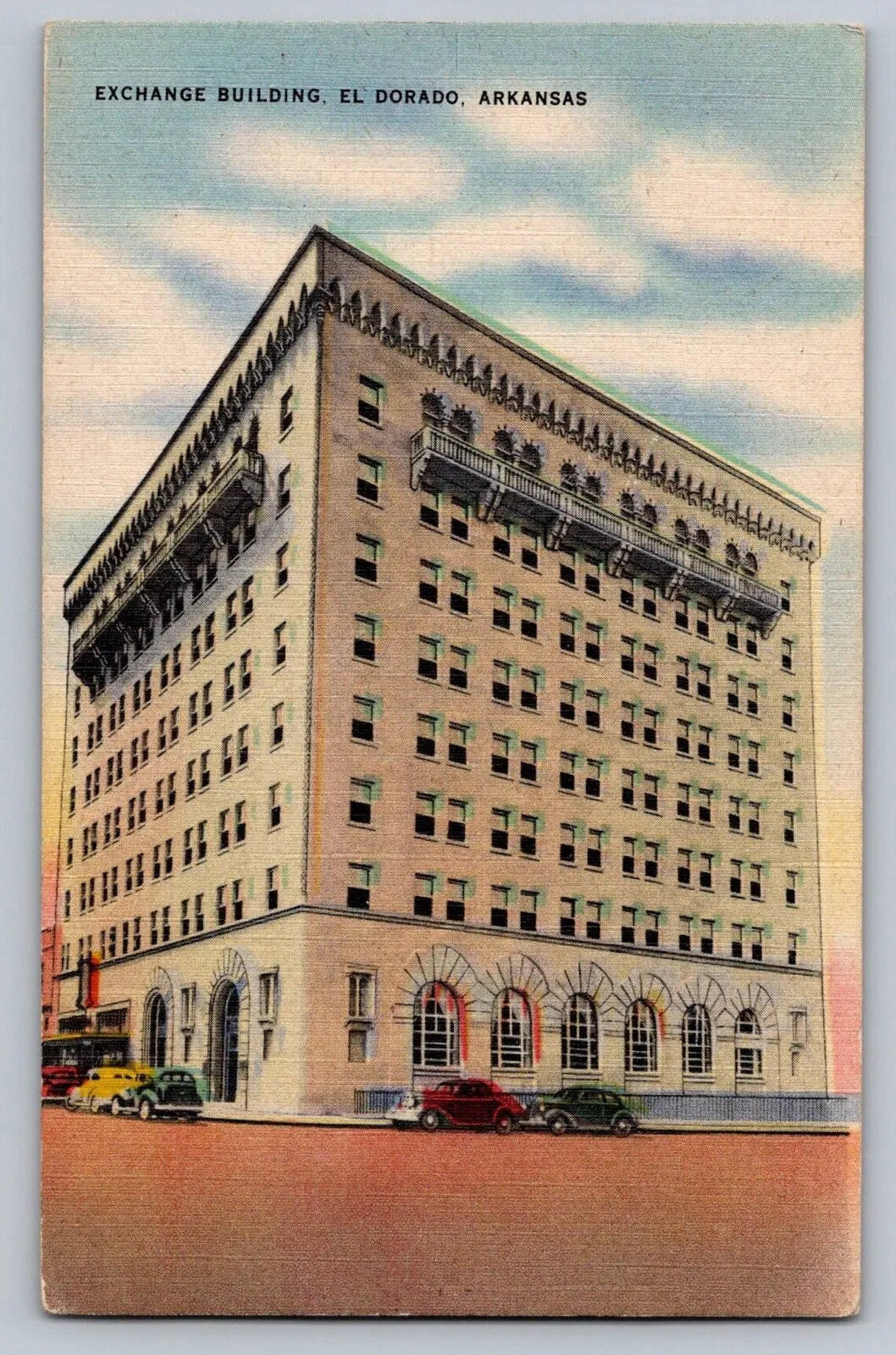 Exchange Building, El Dorado, Arkansas Vintage Postcard