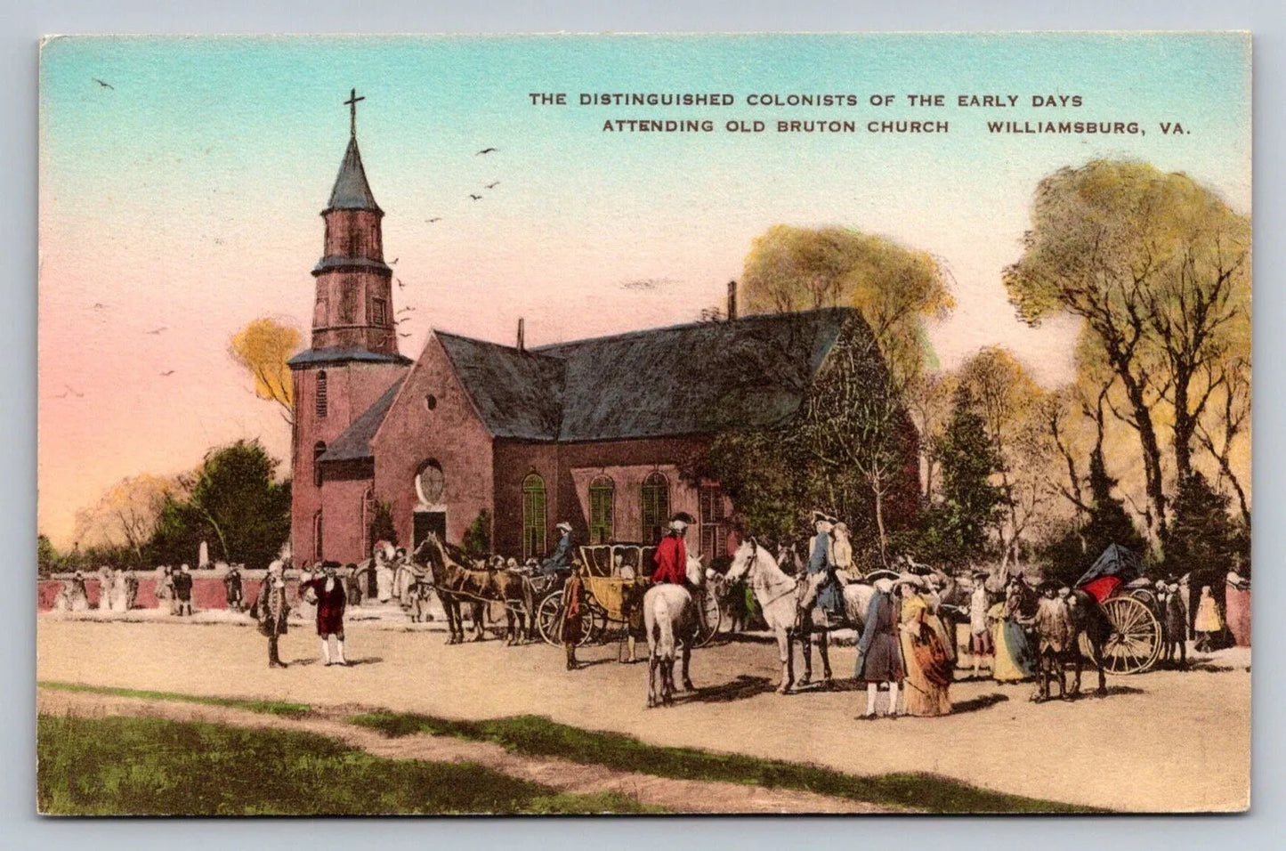 Distinguished Colonists of the Early Days, Old Bruton Church (Virginia) Postcard