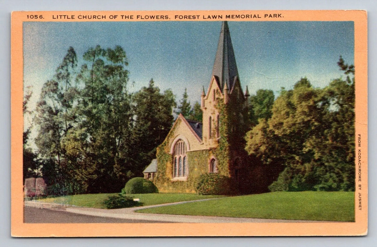 Little Church of the Flowers, Forest Lawn Memorial Park. Glendale, CA Postcard