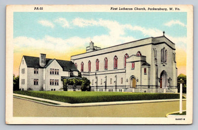 First Lutheran Church, Parkersburg, West Virginia Vintage Postcard