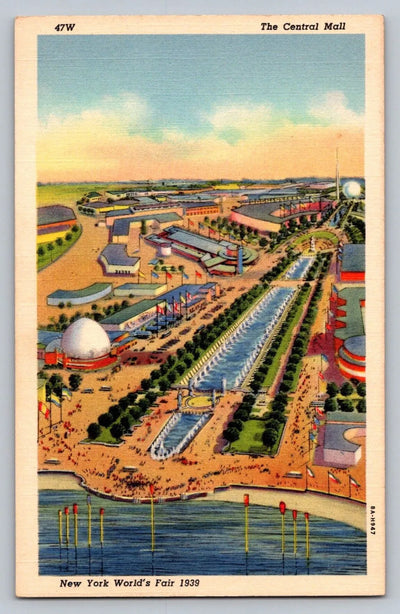 The Central Mall, New York World's Fair, 1939, 47w Vintage Postcard