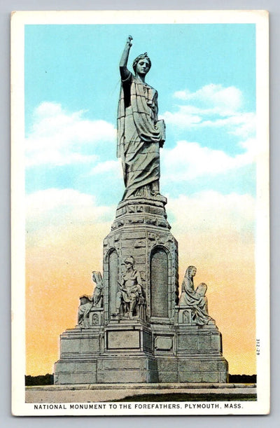 National Monument to the Forefathers, Plymouth, MA (Massachusetts) Postcard