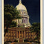 Capitol Dome at Night, Madison, Wisconsin Vintage Curt Teich Postcard