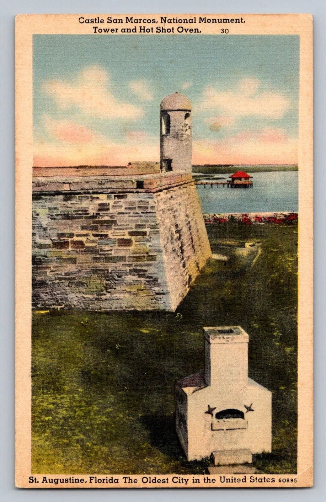 Castle San Marcos, National Monument, St. Augustine, Florida Vintage Postcard