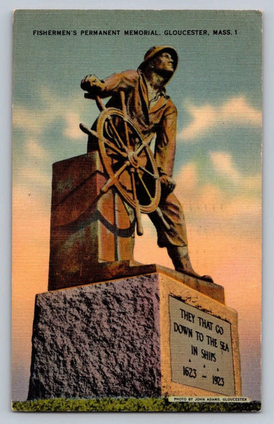 Fishermen's Permanent Memorial, Gloucester, Mass. (Massachusetts) Postcard