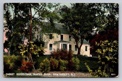 Dagget Homestead, Slater Park, Pawtucket, RI (Rhode Island) Vintage Postcard