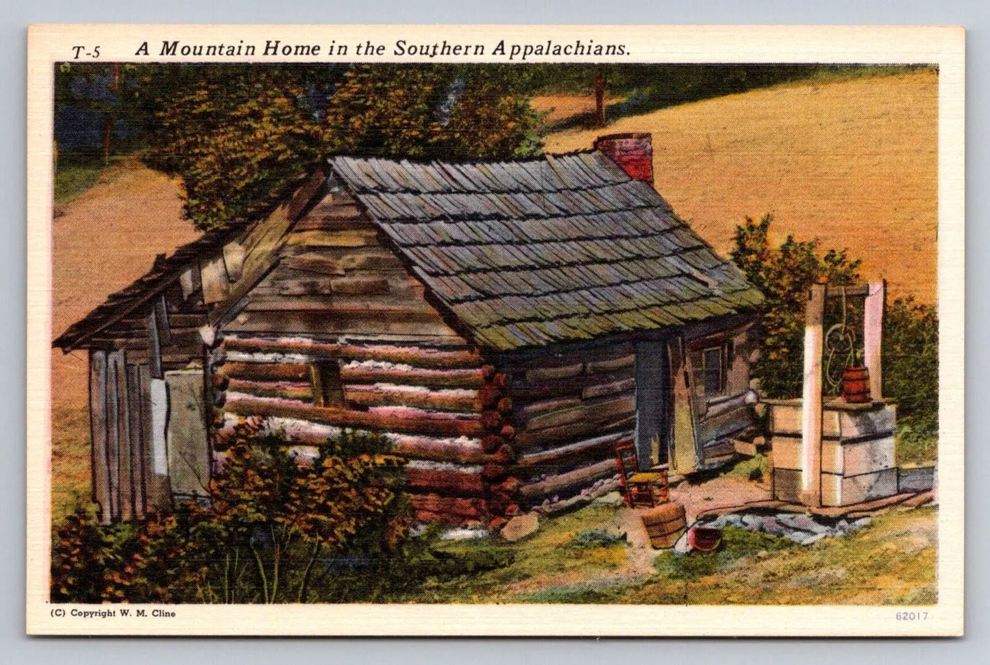 A Mountain Home in the Southern Appalachians - Cabin Vintage Postcard