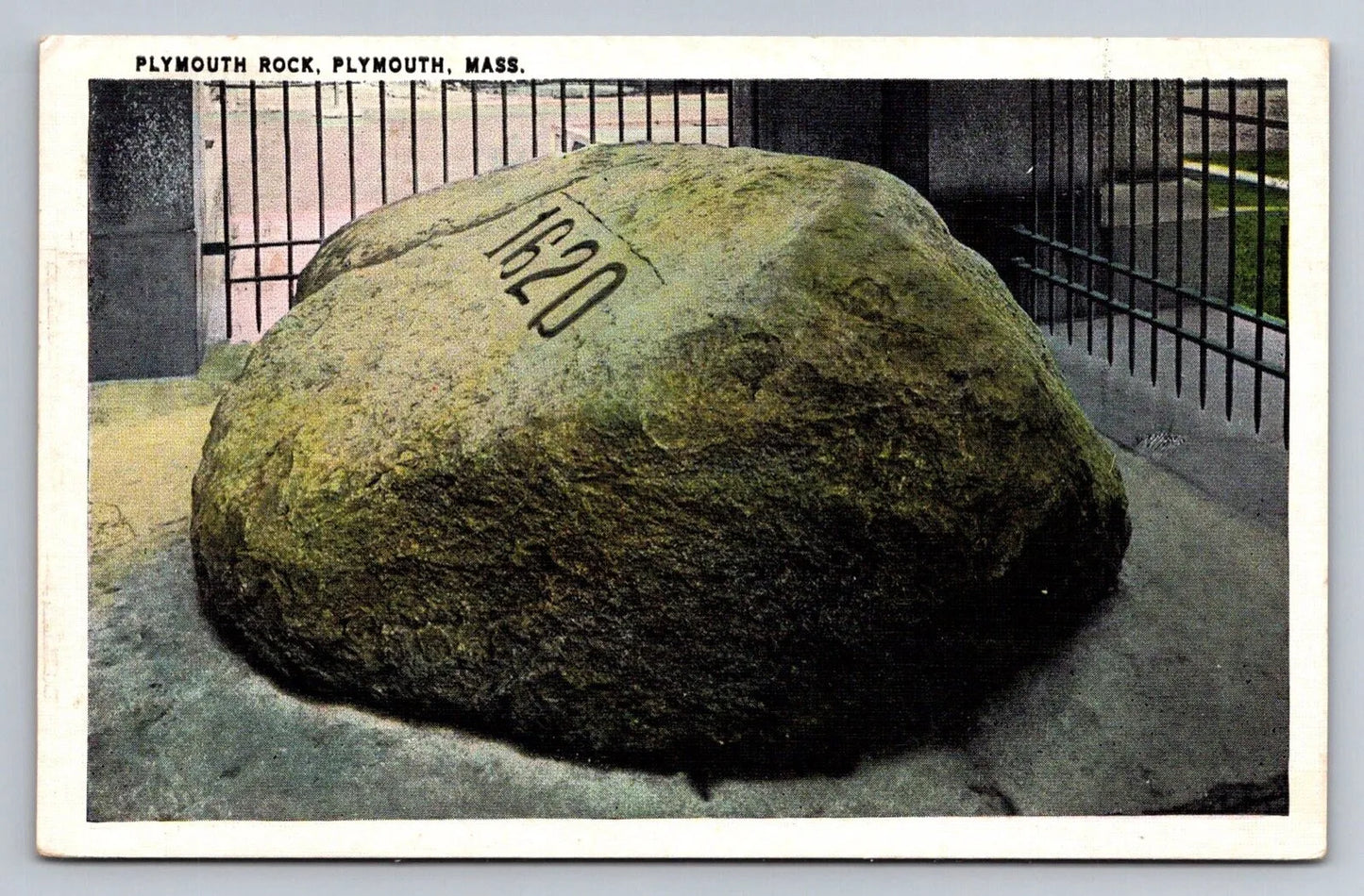 Plymouth Rock, Plymouth, Mass. 1620 (Massachusetts) Vintage Postcard