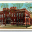 Armory, Coldwater, Michigan circa 1937 with Franklin Stamp Vintage Postcard