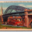 High Level Bridge Looking East Showing Terminal Tower, Cleveland, Ohio Postcard