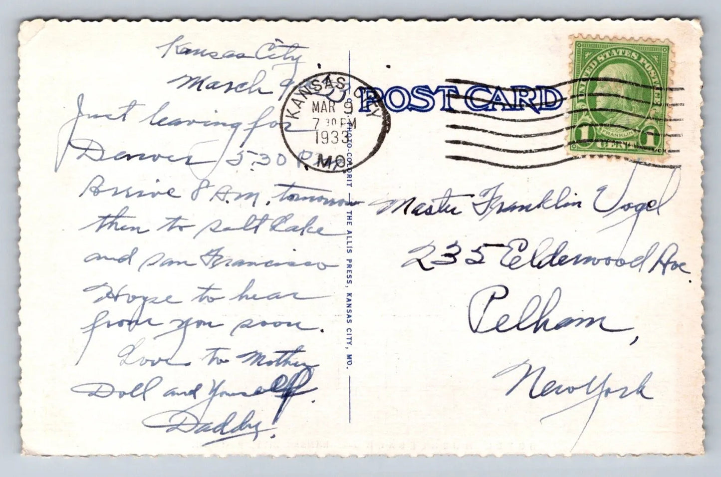 Hotel Muehbach - Kansas City, Missouri Vintage R. E. Drew Postcard (circa 1933)