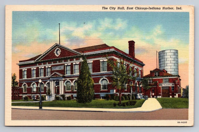 The City Hall, East Chicago-indiana Harbor, Ind. Indiana Vintage Postcard