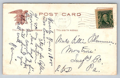 Court House, St. Louis, Missouri with 1c Benjamin Franklin Stamp Postcard